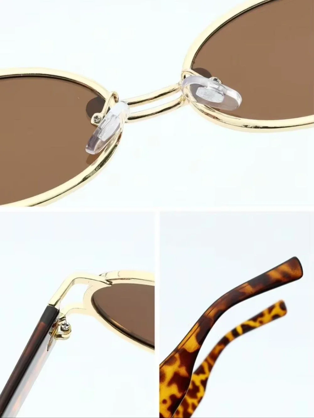 Tortoiseshell Oval Sunglasses - Brown Lenses